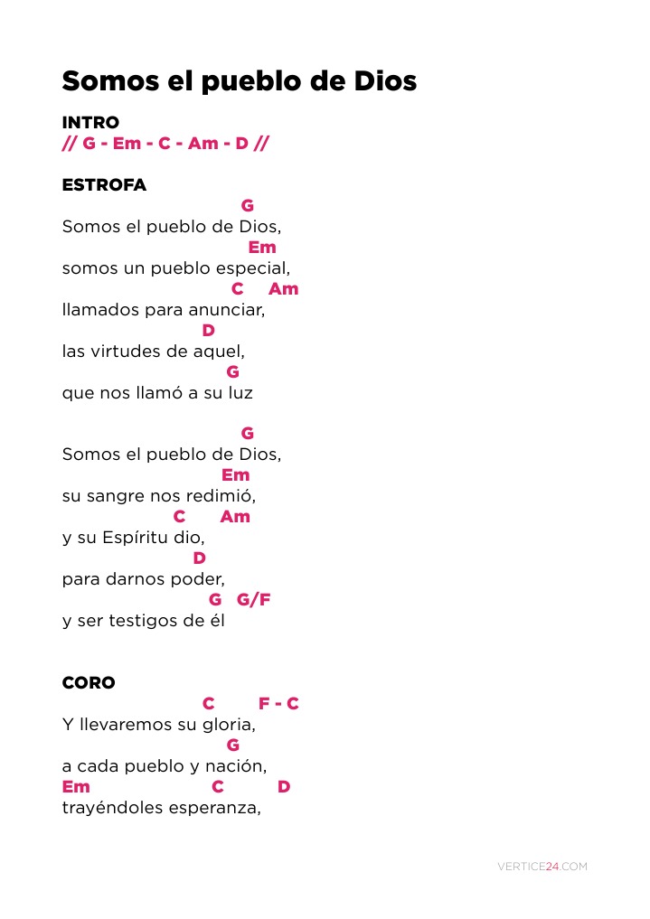 Somos El Pueblo de Dios Acordes PDF