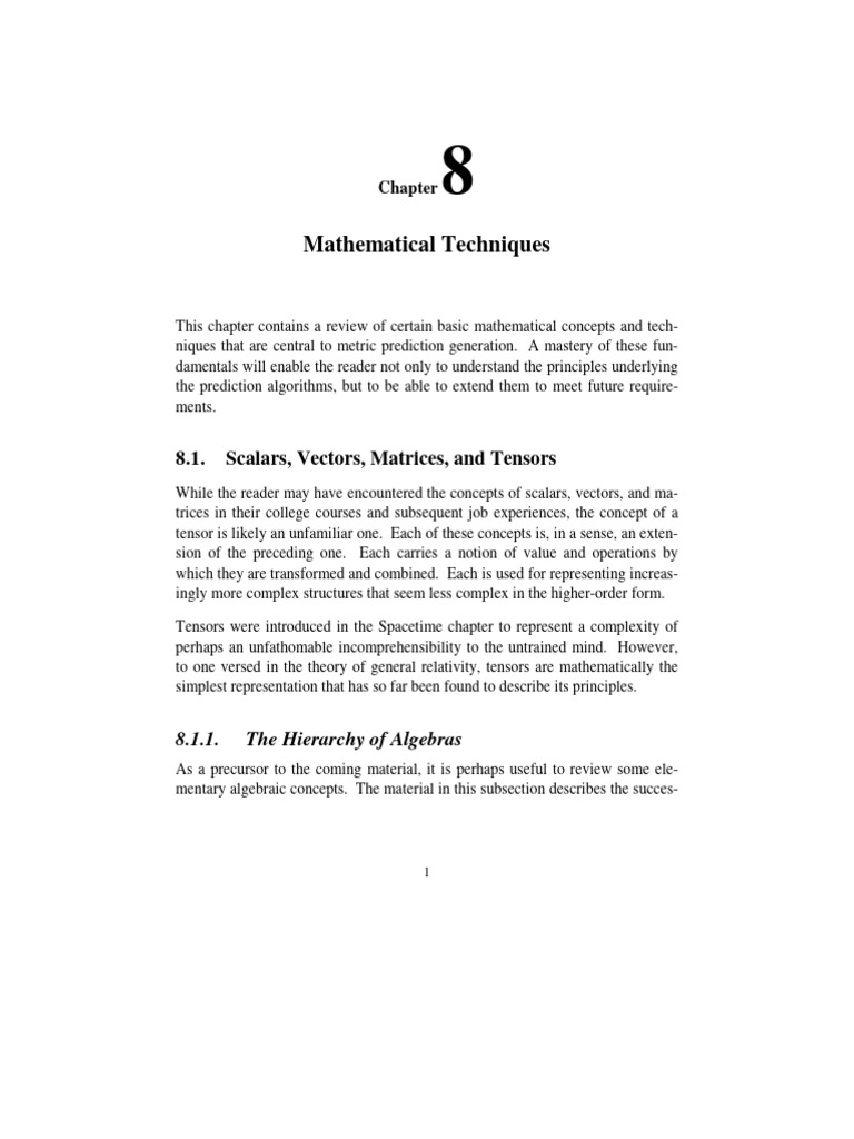 Mathematical Techniques for Predictions | PDF | Eigenvalues And ...