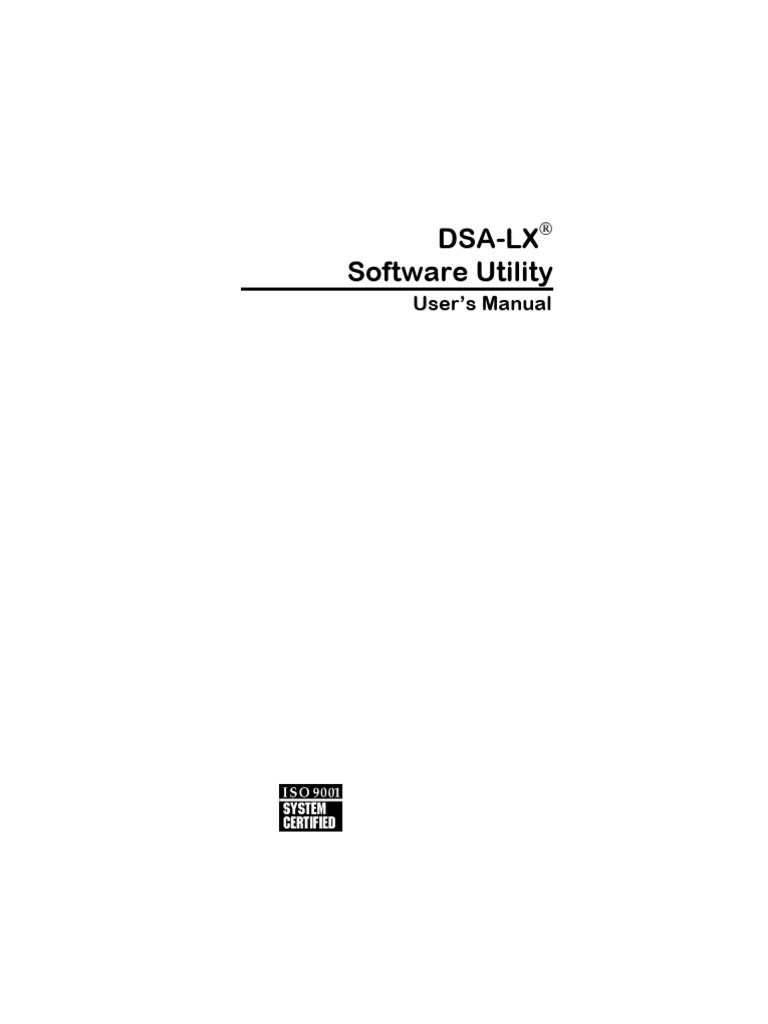 DSA-LX Software Utility User's Manual | PDF | Icon (Computing) | Analog ...
