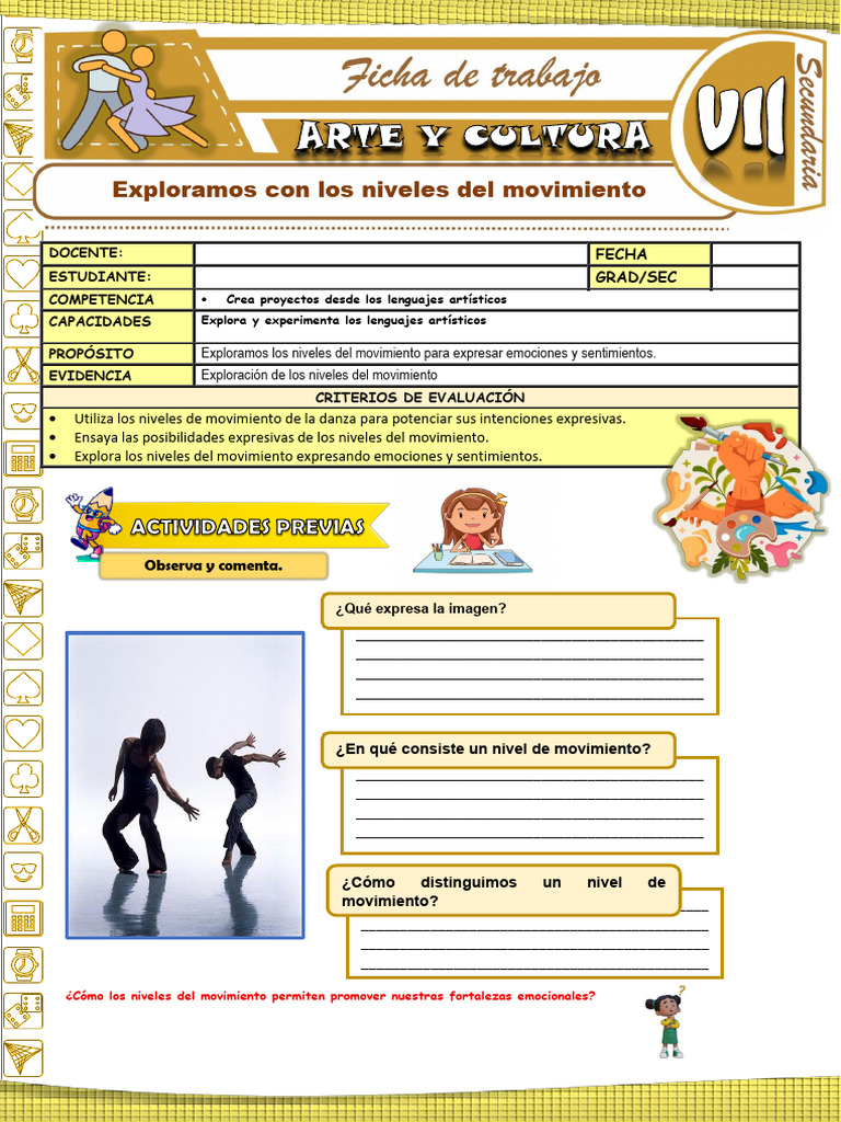 Exploración de Niveles de Movimiento | PDF | Bailes | Las emociones