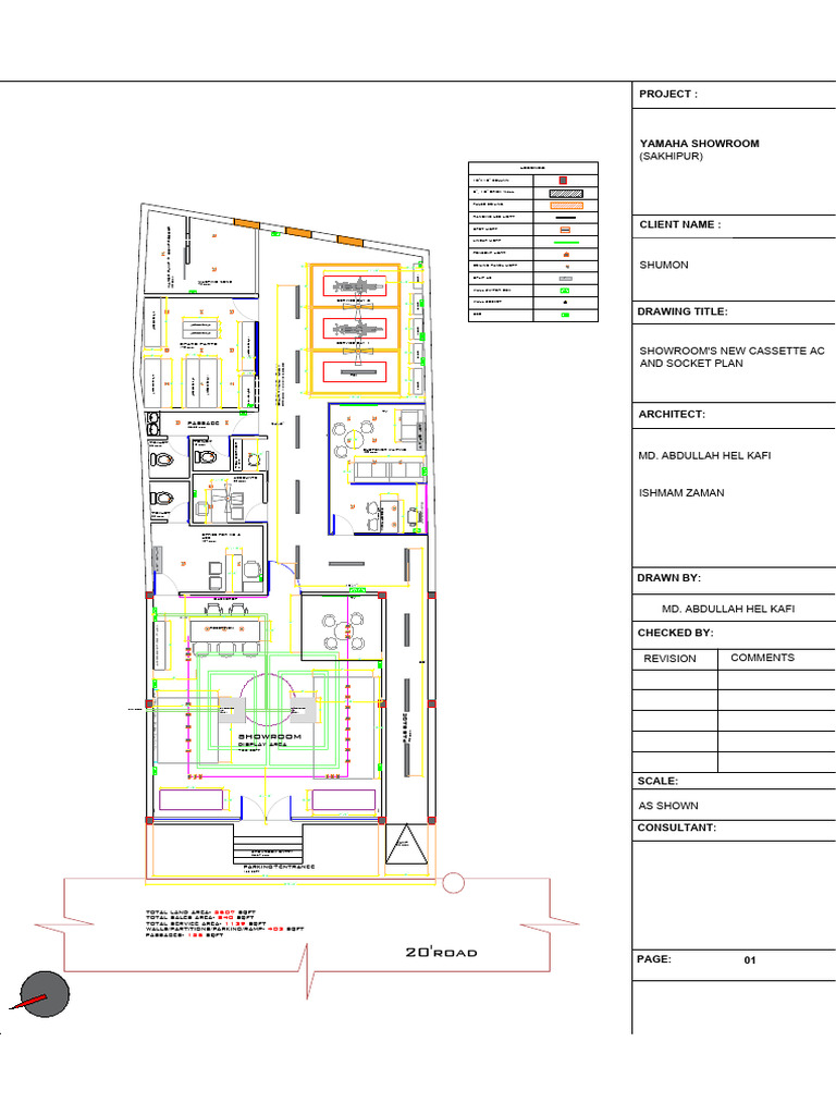 Yamaha Showroom AC Layout Plan | PDF