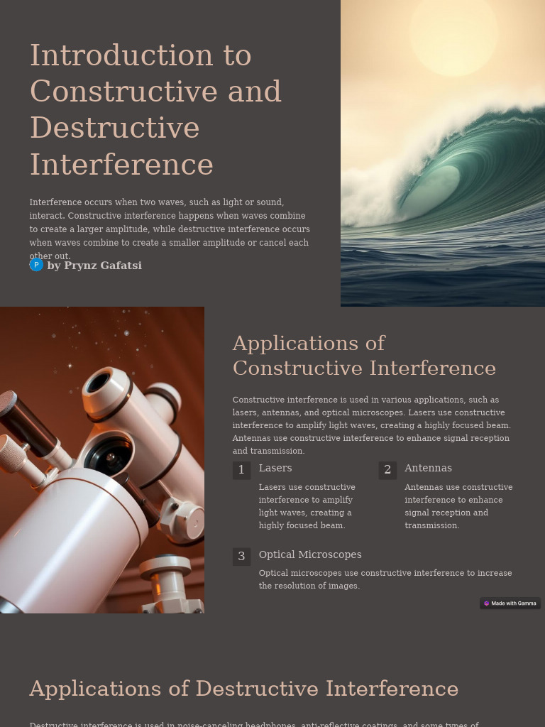 Constructive vs Destructive Interference | PDF | Optics | Antenna (Radio)