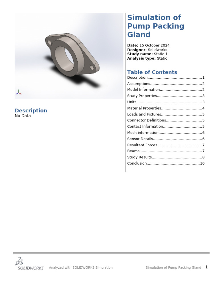 Group No. 05 Pump Packing Gland-Static 1-1 | PDF | Strength Of ...