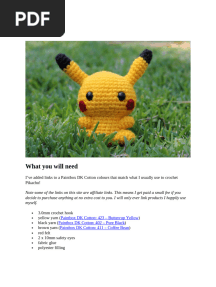 Pikachu Crochet Pattern