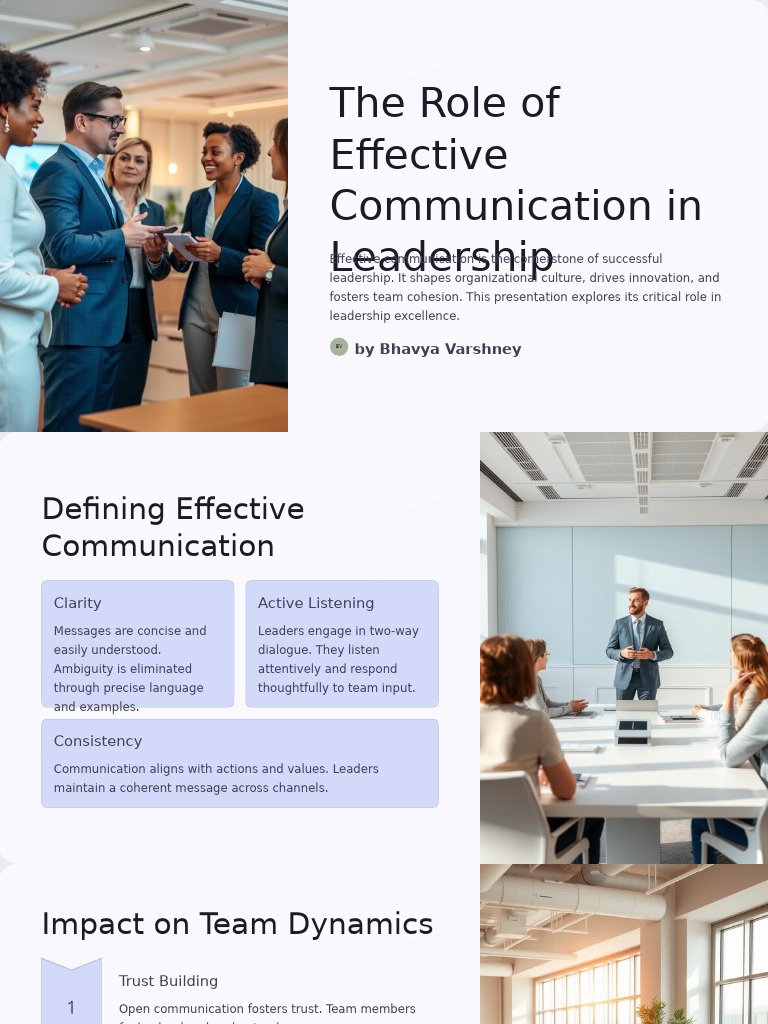 Effective Communication in Leadership | PDF | Communication | Leadership