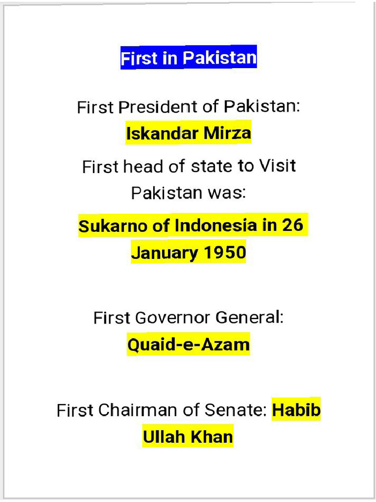 First in Pakistan | PDF