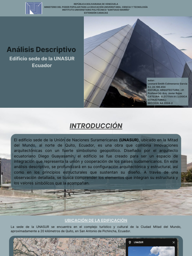 Análisis arquitectónico de la sede UNASUR | PDF | Diseño | Ecuador