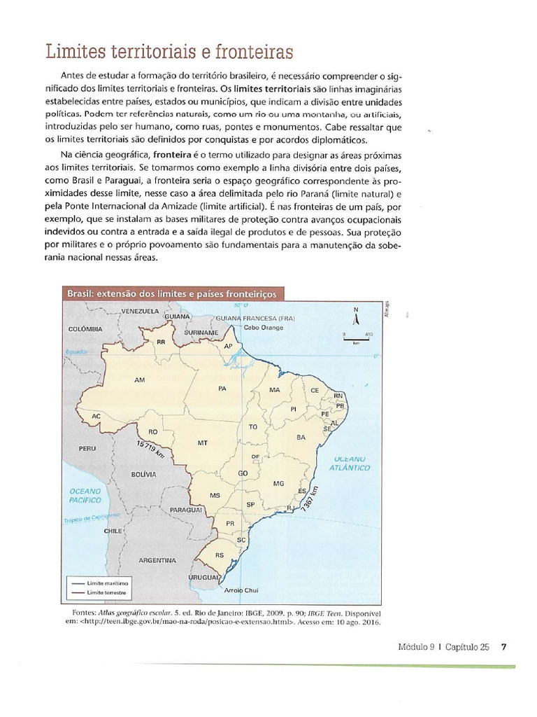 Limites Territoriais e Fronteiras | PDF