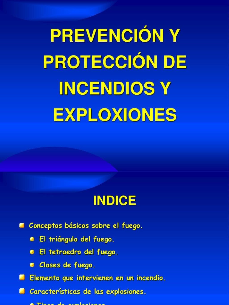 Prevencin y Proteccin de Incendios y Explosiones | PDF
