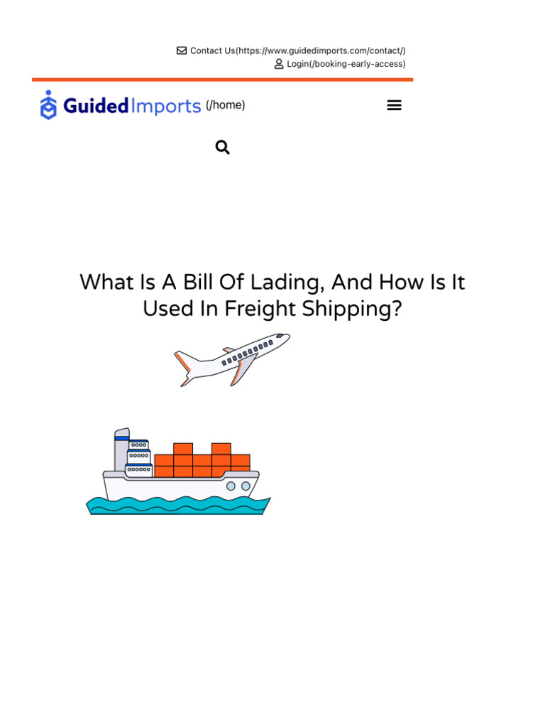 What Is A Bill of Lading, and How Is It Used in Freight Shipping ...