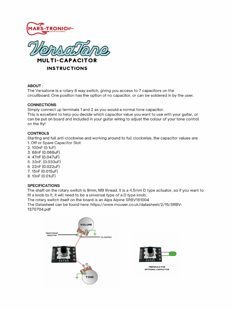 Versatone Instructions PDF | PDF
