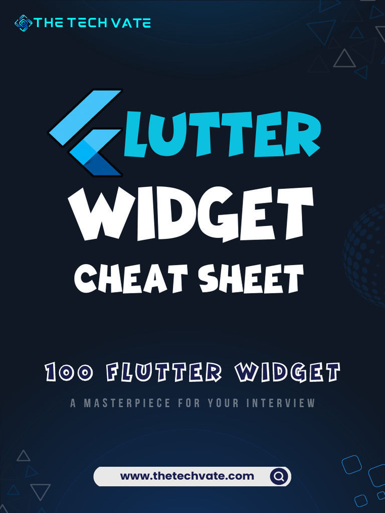 Flutter Widget Cheat Sheet | PDF | Page Layout | Icon (Computing)