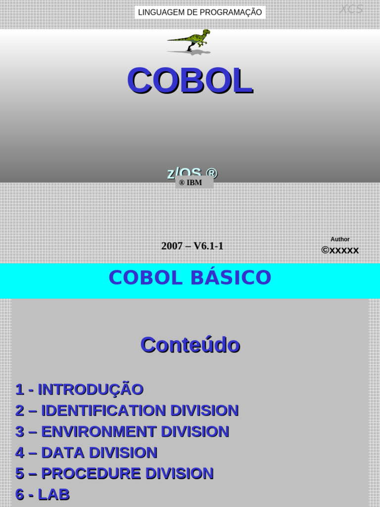 Introdução ao COBOL e Estruturas Básicas | PDF | Linguagem de ...