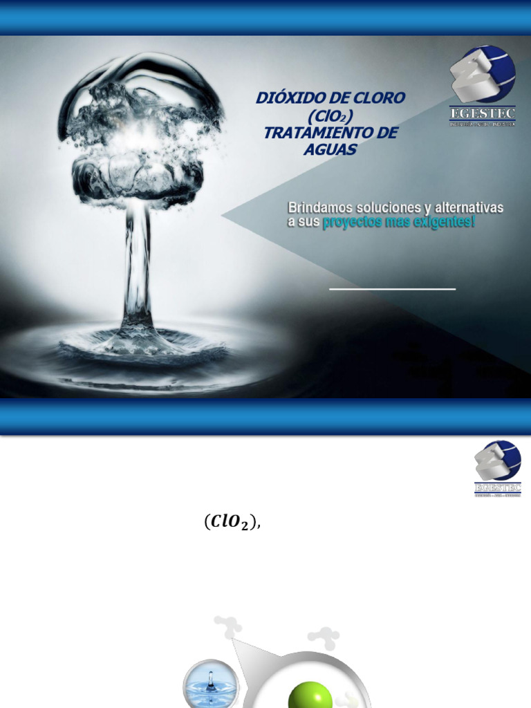 Dioxido de Cloro en Tratamiento de Agua Egestec 2016 | PDF | Cloro ...
