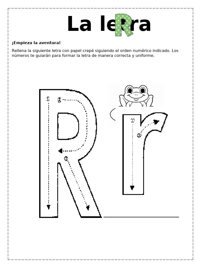 Rellena la letra con papel crepé | PDF
