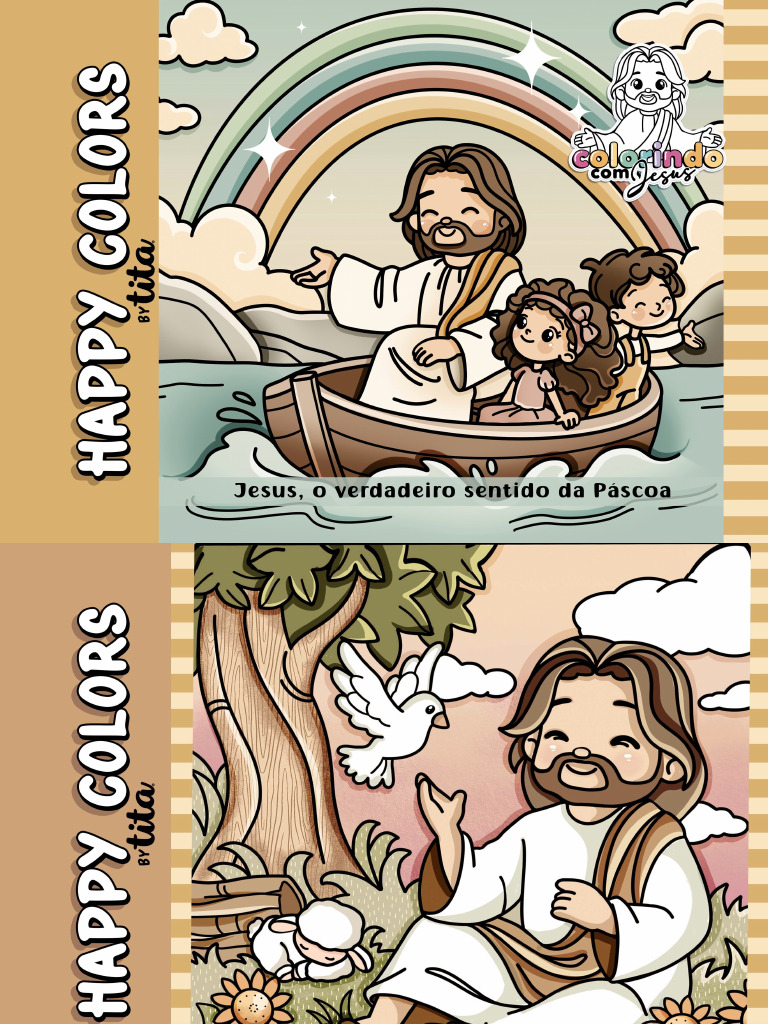 Happy Colors - Colorindo Com Jesus - Páscoa | PDF