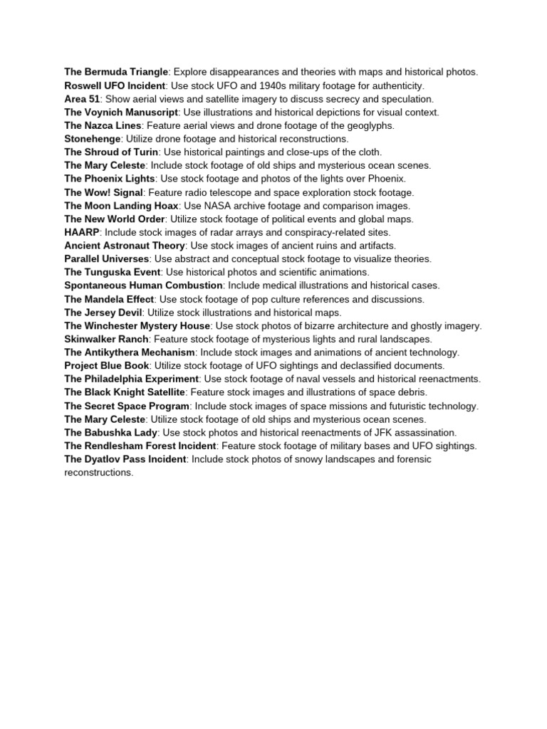 Mysteries and Theories of the Unknown | PDF