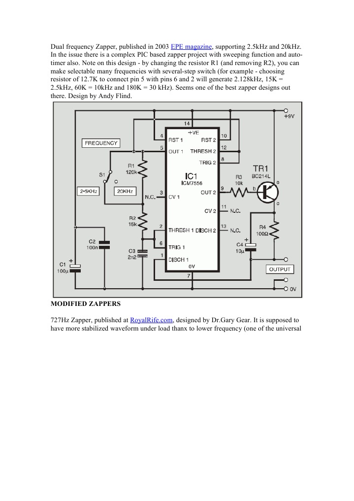 Dual Frequency Zapper | PDF | Printed Circuit Board | Cancer