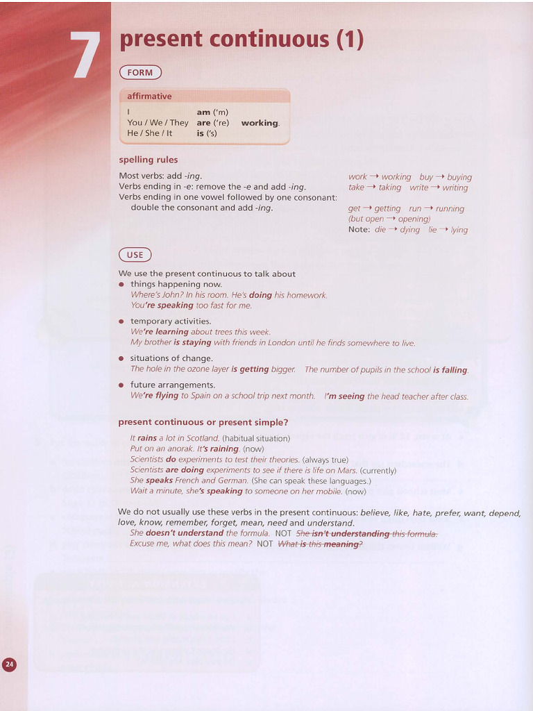 Present Continuous | PDF