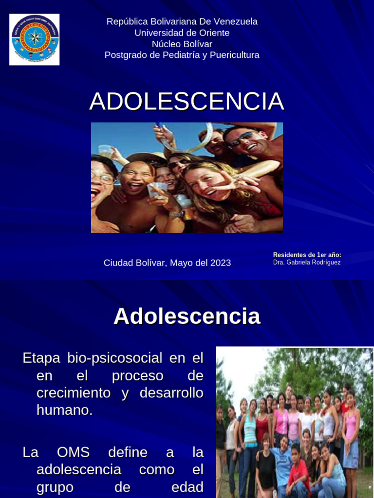Adolescente Crecimiento y Desarrollo Gabriela | PDF | Adolescencia | Pecho