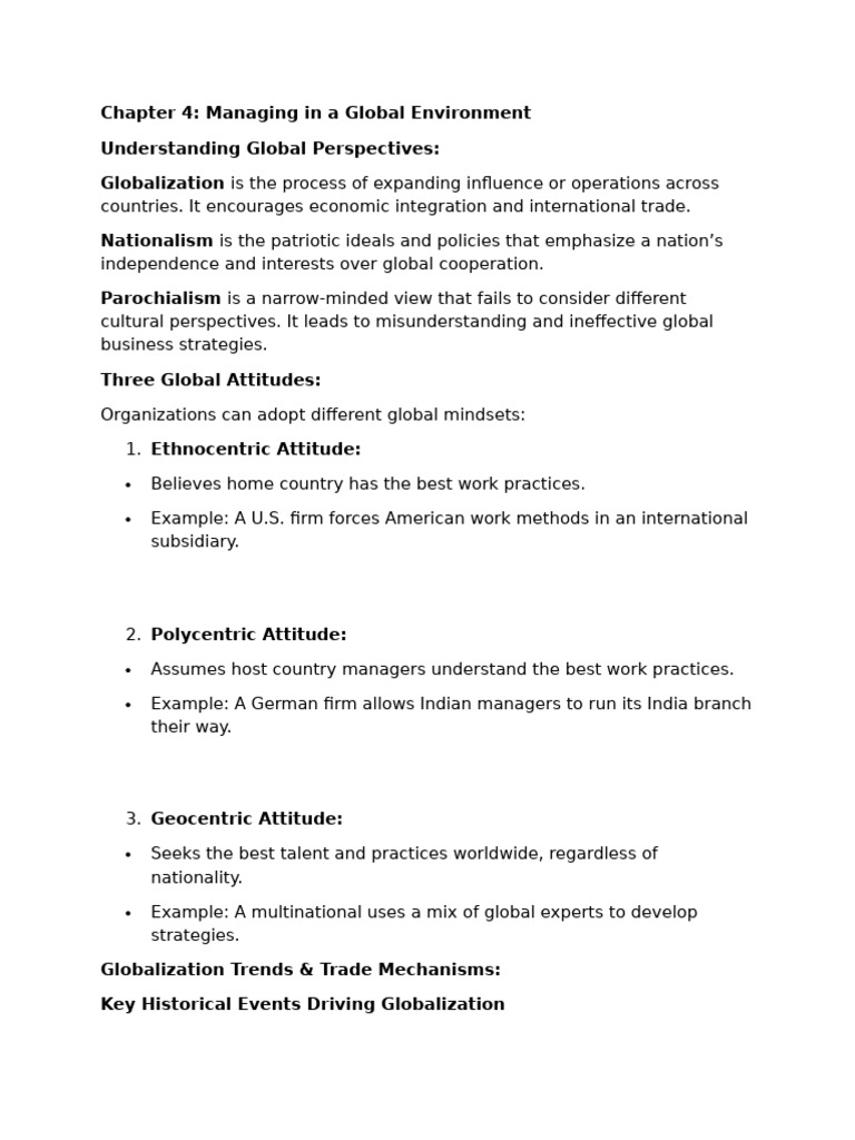 Global Business Management Strategies | PDF | Globalization ...