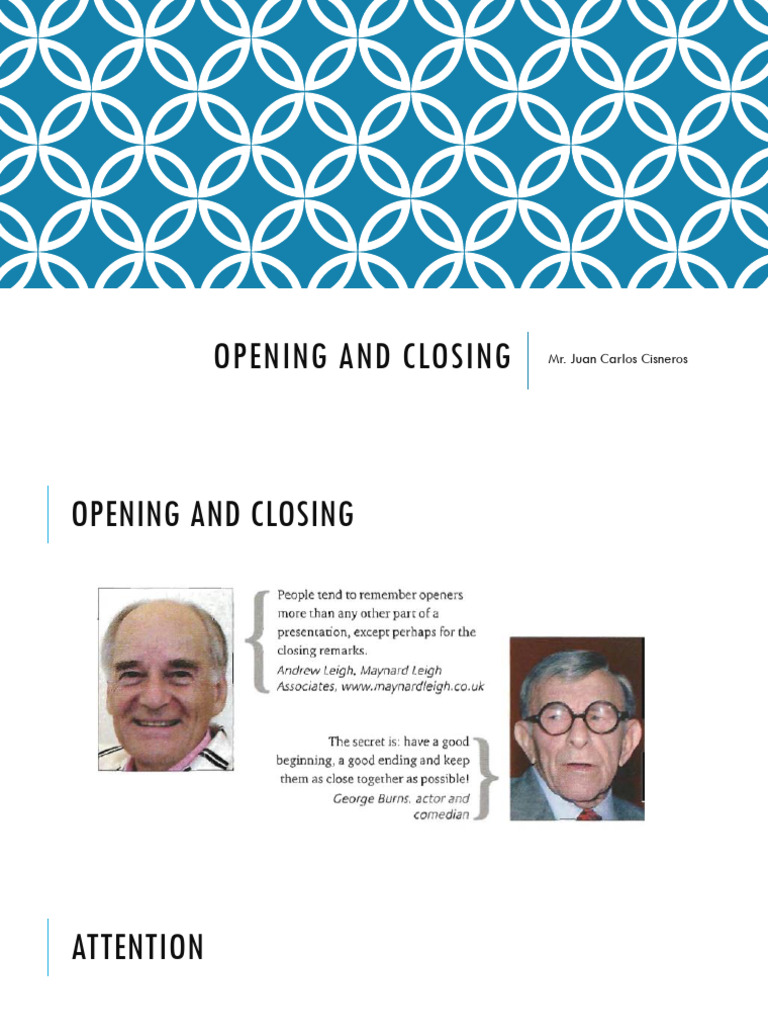 Engaging Openings and Effective Closings | PDF