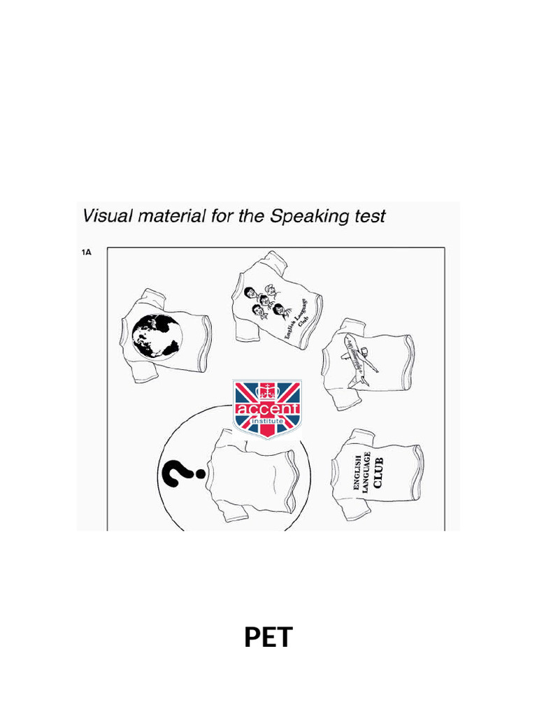 Pet 2019 Booklet 1 Speaking Book Exams Extra Cambridge | PDF
