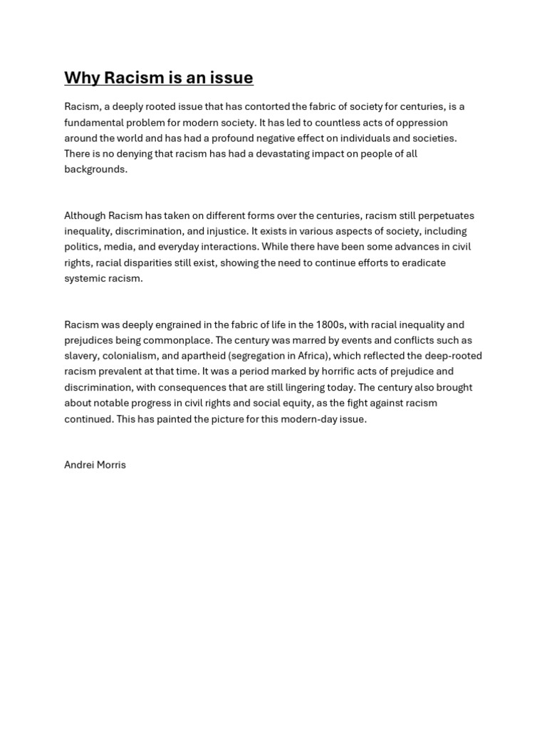 Understanding the Impact of Racism | PDF
