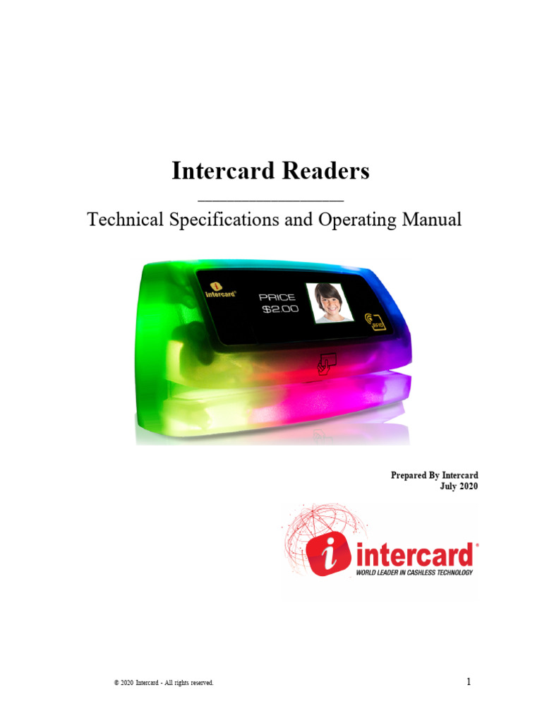Intercard Reader Technical Manual | PDF | Relay | Network Interface ...