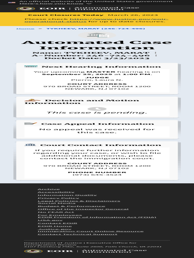AUTOMATED CASE INFORMATION visual data 8