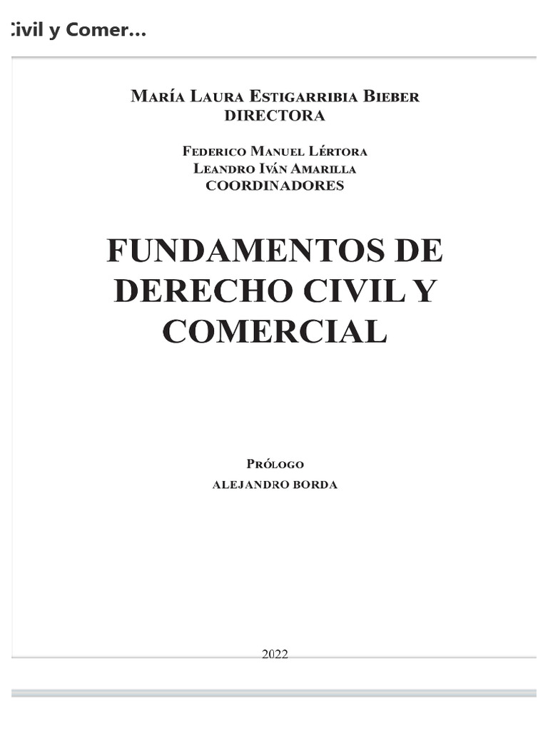 Fundamentos de Derecho Civil y Comercial 100% No Fake | PDF