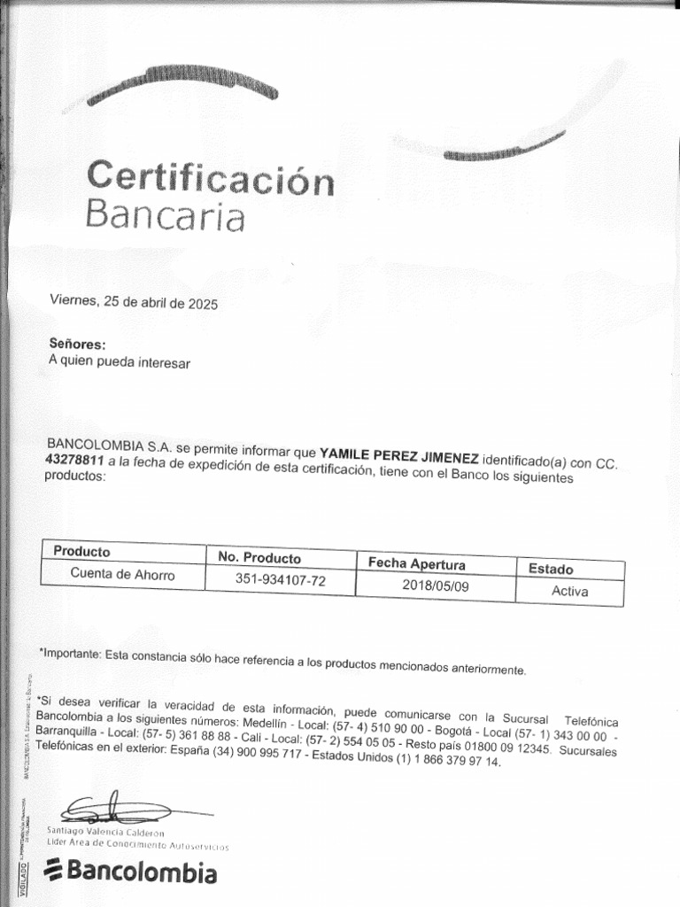 Banco Certificado - 202504251311 | PDF