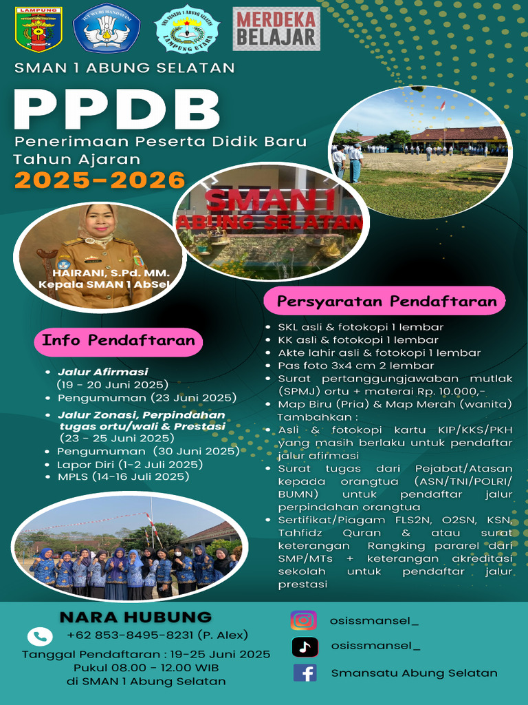 Pendaftaran PPDB SMA 2026 di Abung Selatan | PDF