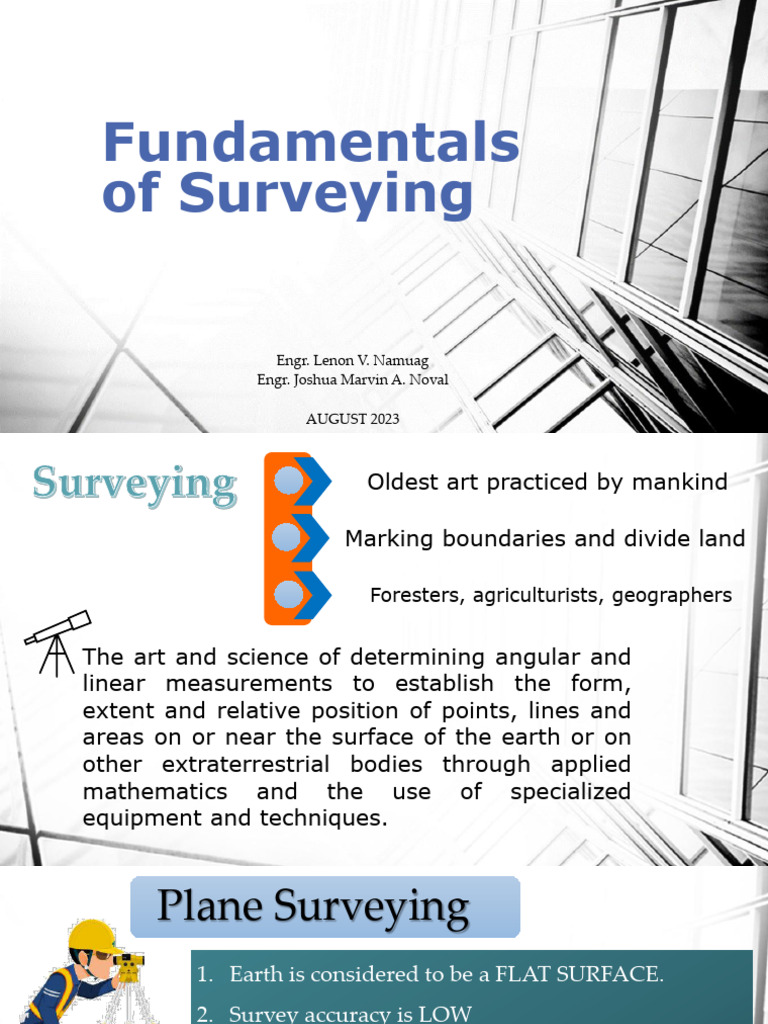 Surveying Fundamentals And Techniques Pdf