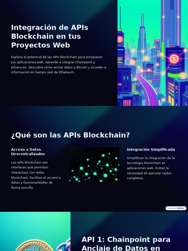 Integración de APIs Blockchain en Web | PDF
