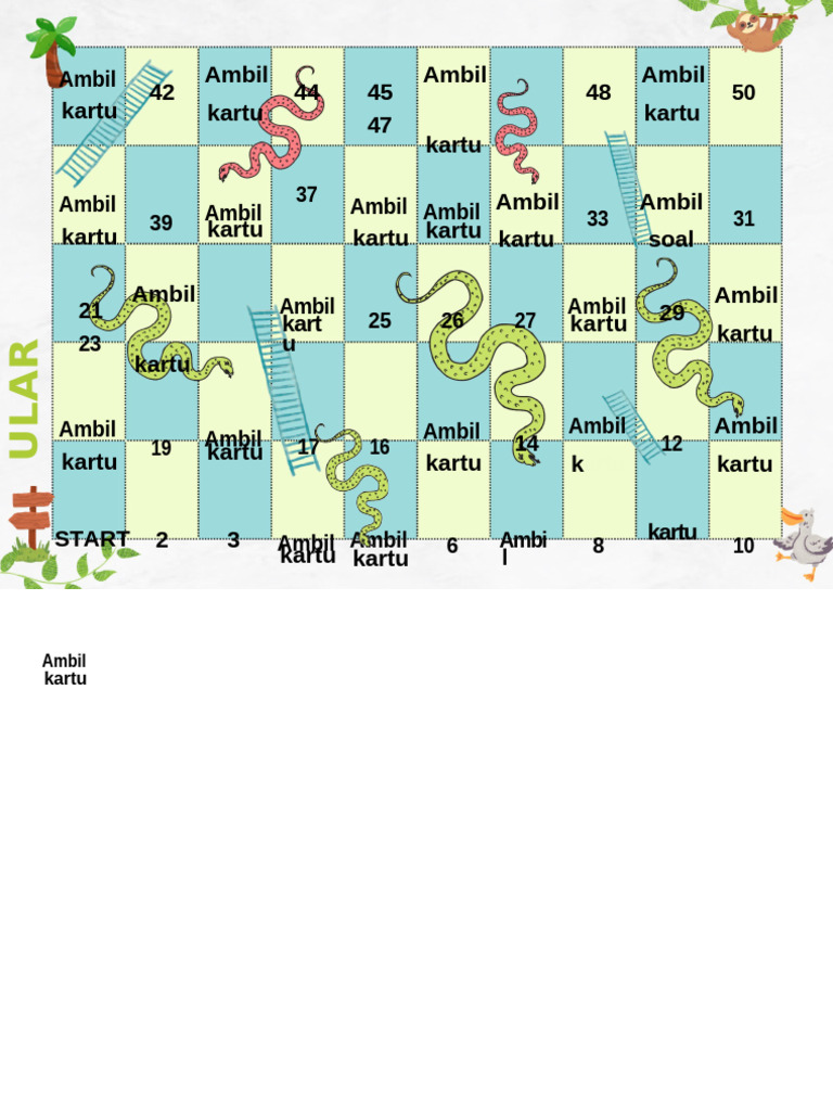 Media Pembelajaran Ular Tangga Matematika | PDF