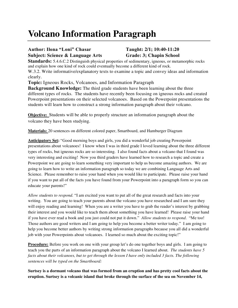 Volcano Info Para Allref Types Of Volcanic Eruptions Rock Geology