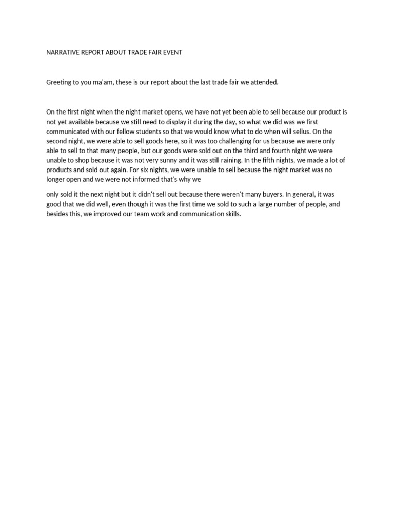 Narrative Report A.T | PDF