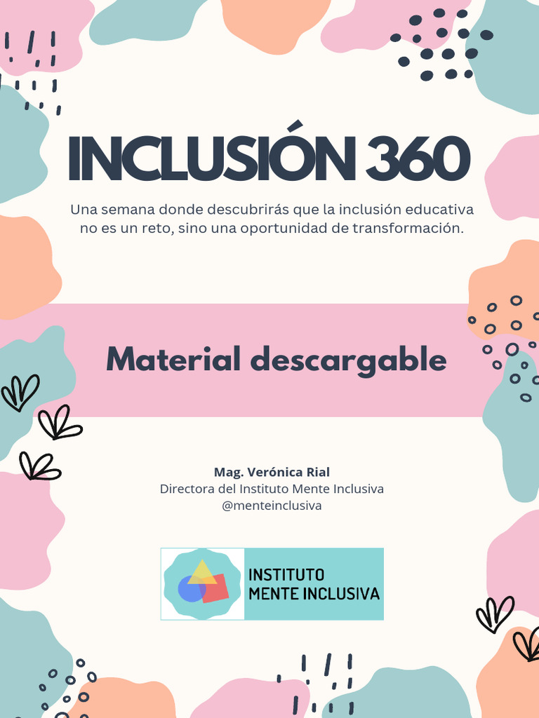 Material inclusión 360 (3) | PDF | Aprendizaje | Desorden hiperactivo y ...