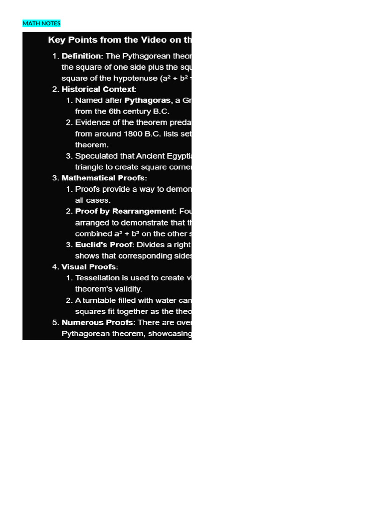 Math Notes | PDF