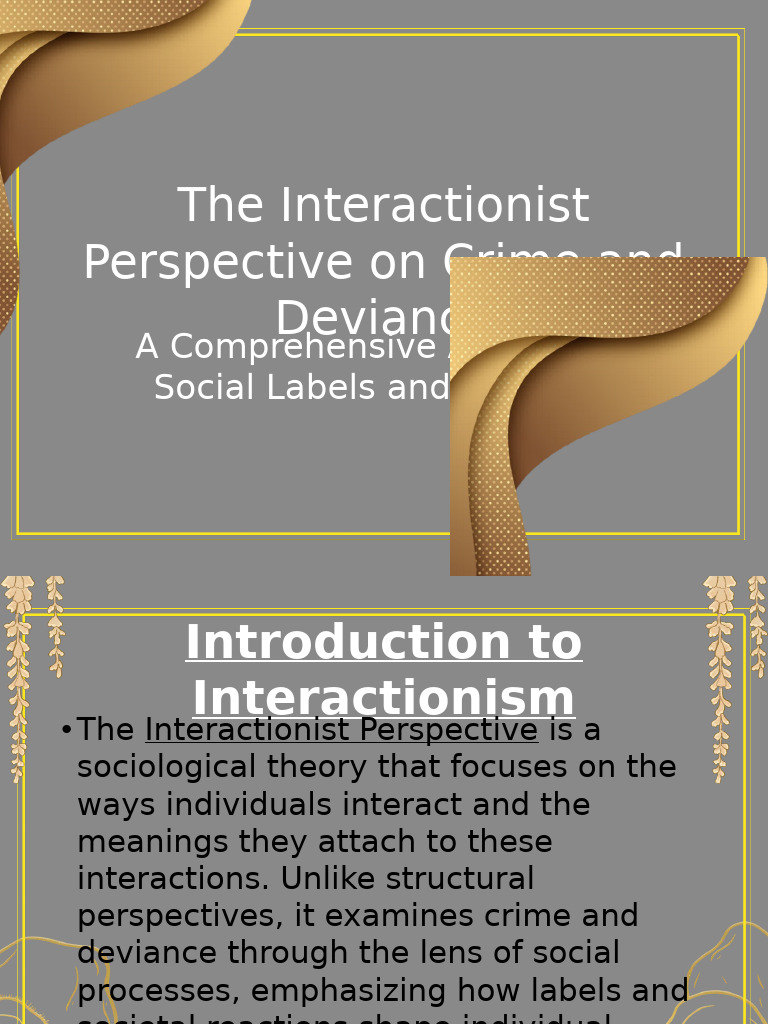 Interactionism: Crime and Social Labels | PDF | Deviance (Sociology ...