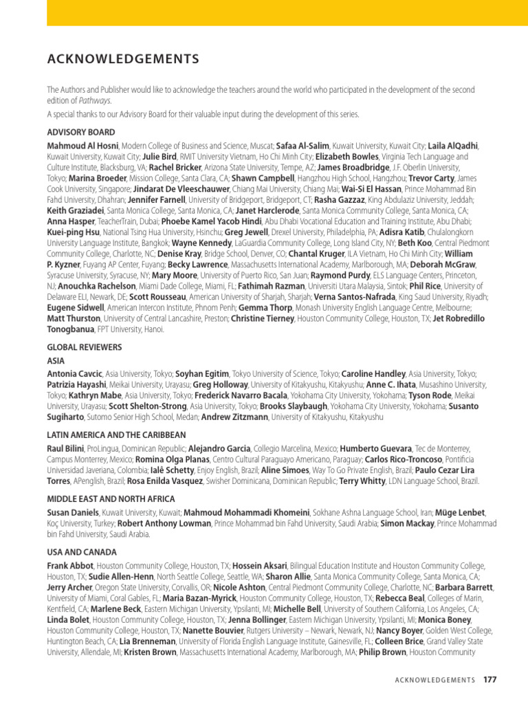 Pathwaysls Acknowledgements | PDF
