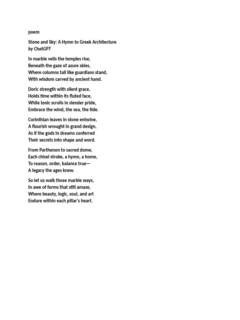 Poem | PDF