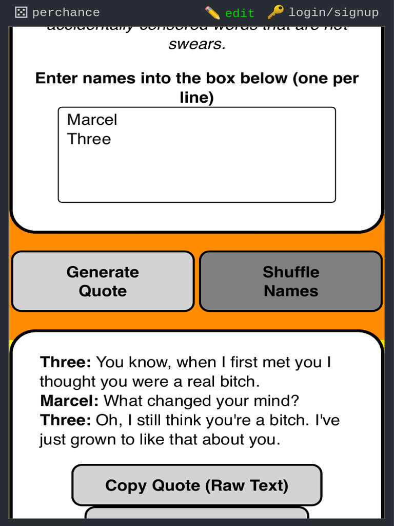 Perchance Incorrect Quote Generator PDF