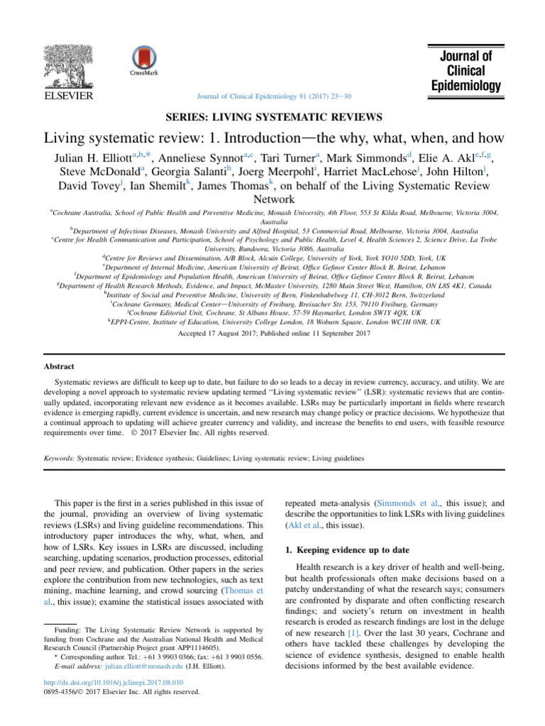 1 s2.0 S0895435617306364 Main | PDF | Systematic Review | Meta Analysis