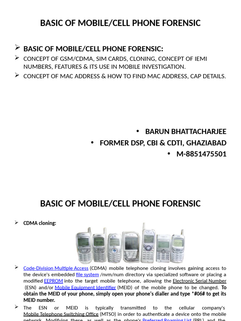 BASIC OF MOBILE FORENSIC-GSM CDMA ETC | PDF | Computer Network | Ip Address
