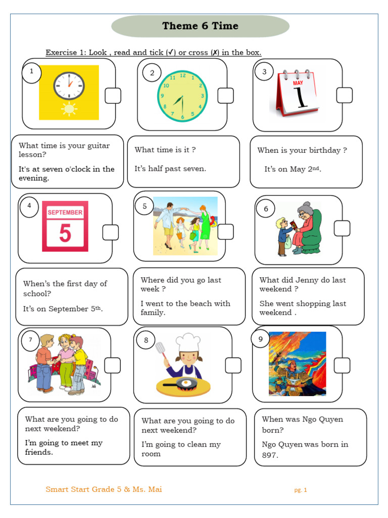Time-Related Exercises for Grade 5 | PDF