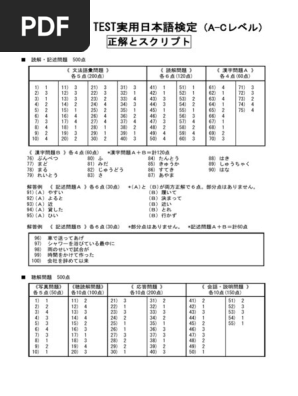 Jtest 162回 真題答案聽力原文 | PDF