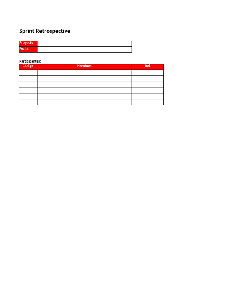 TP - Sprint Retrospective (Template) B | PDF