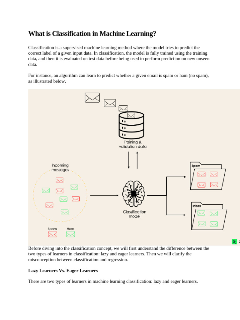 Classification in Machine Learning | PDF | Machine Learning | Support ...